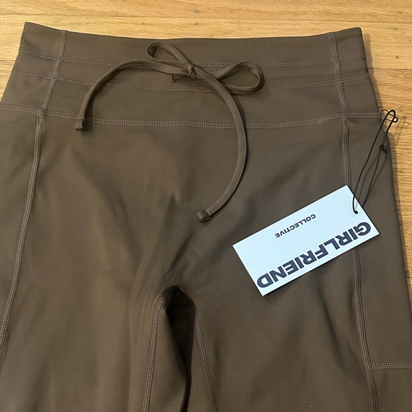 Girlfriend Collective Cafe Compressive Drawstring Pocket Leggings Medium M - Picture 3 of 10